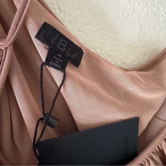 NBD Jolene Mini Cocktail Dress in Mauve - Nude Brown - Picture 4 of 5